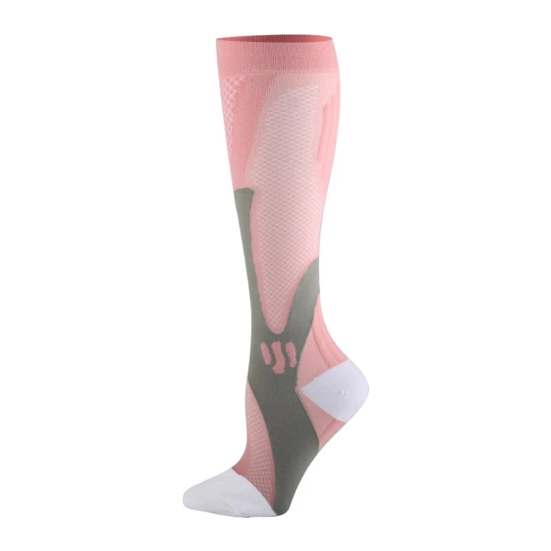 High-Performance Compression Socks – Fast-Drying, Breathable Nylon for Athletes and Medical Use
