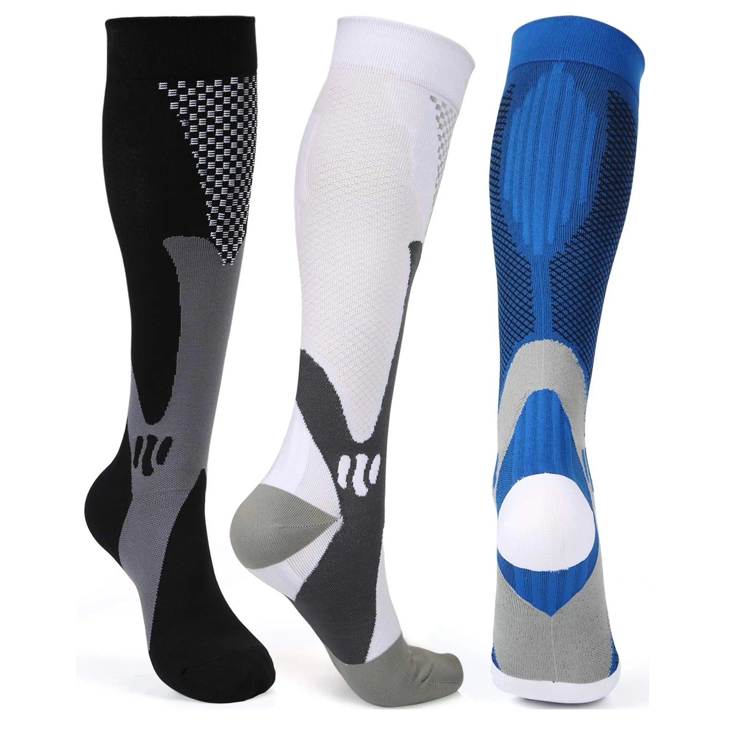 High-Performance Compression Socks – Fast-Drying, Breathable Nylon for Athletes and Medical Use